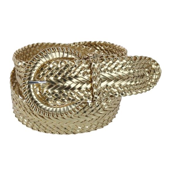CTM Women's Braided Wide Belt with Matching Buckle - Picture 1 of 4